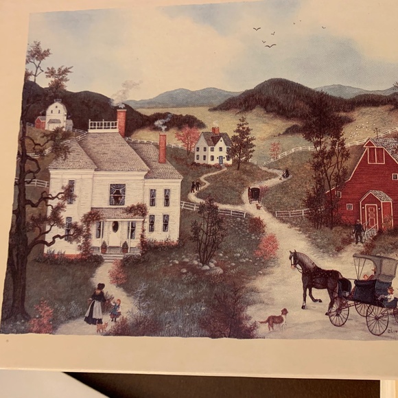 Note Cards (6) Linda Nelson Stocks “Aunt Minnie’s Visit, + (4) Kinkade cards - Picture 4 of 7